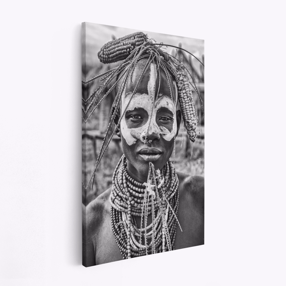 Stampe su tela - A woman of the Karo tribe (Omo Valley-Ethiopia).