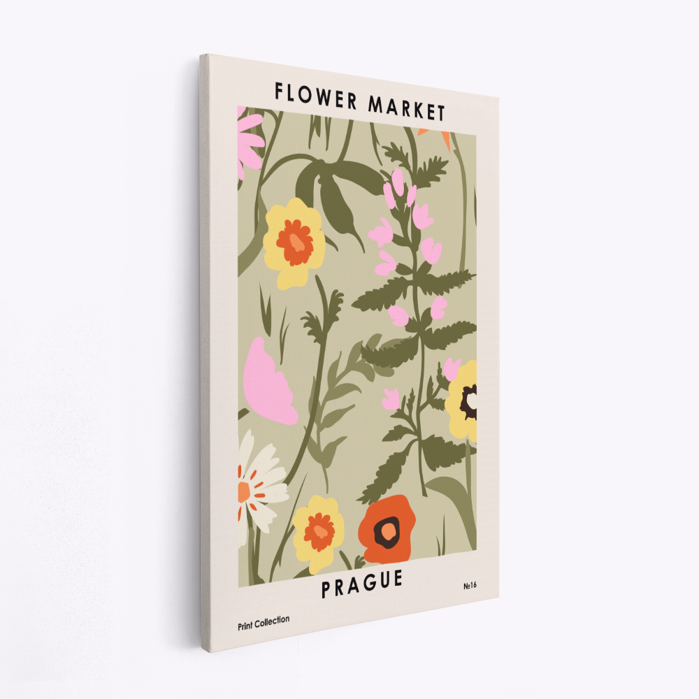 Stampe su tela - Flower Market Prague