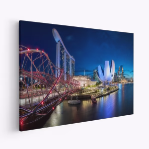 Stampe su tela - Singapore - Marina Bay Panorama