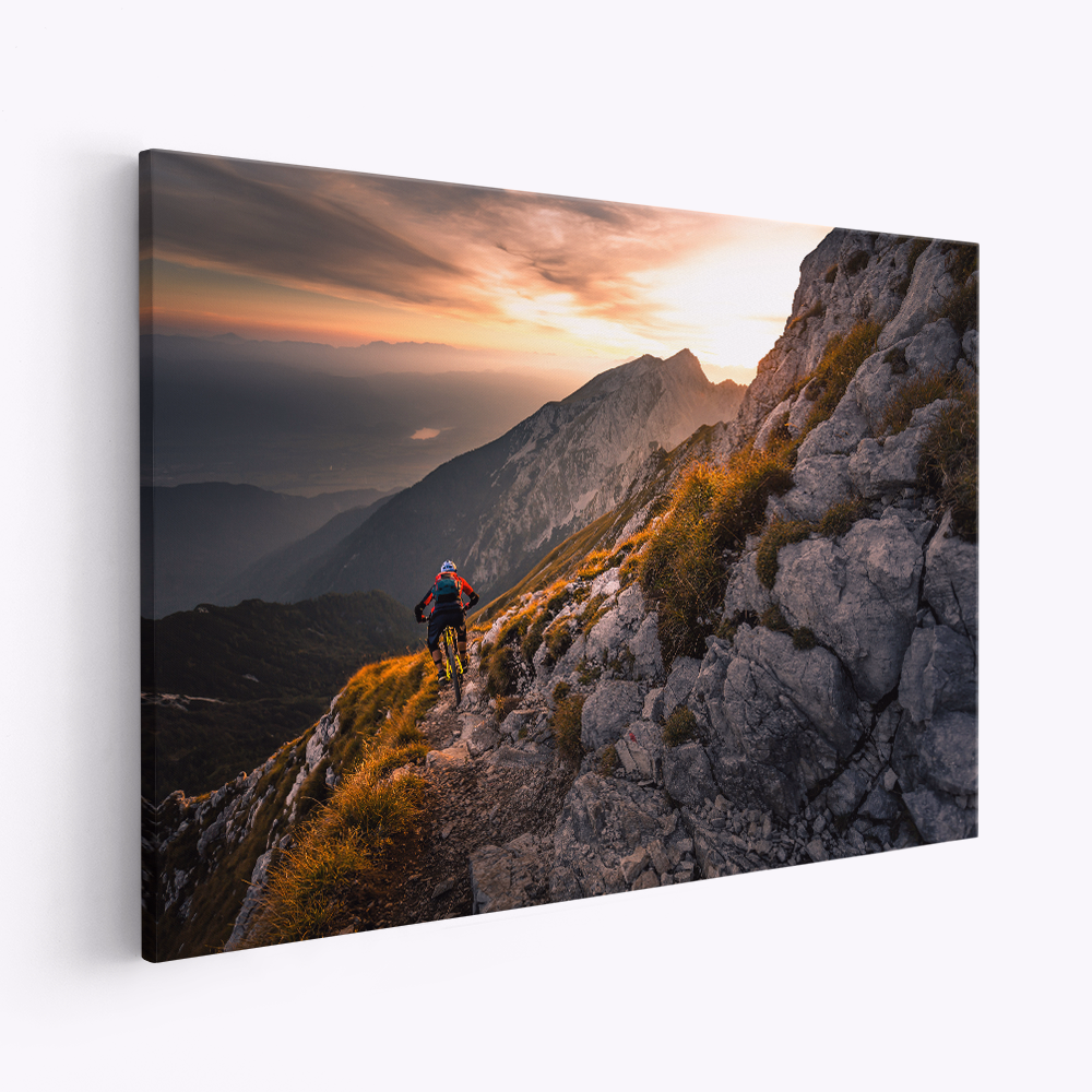 Stampe su tela - Sunset high alpine ride