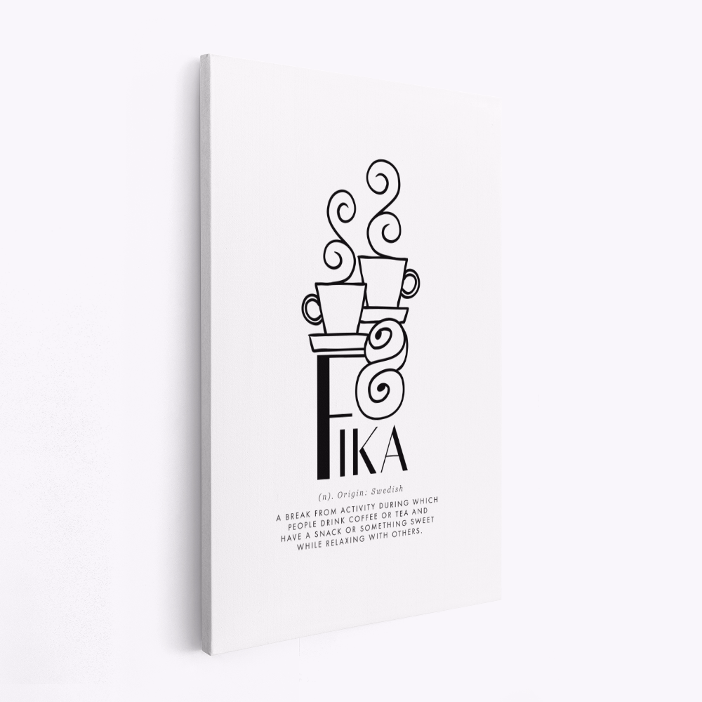 Stampe su tela - Fika illustrated definition