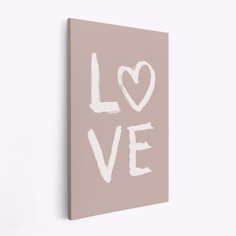 Stampe su tela - LOVE Toothy Pink