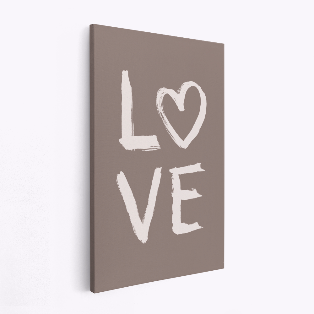 Stampe su tela - LOVE Toothy Brown