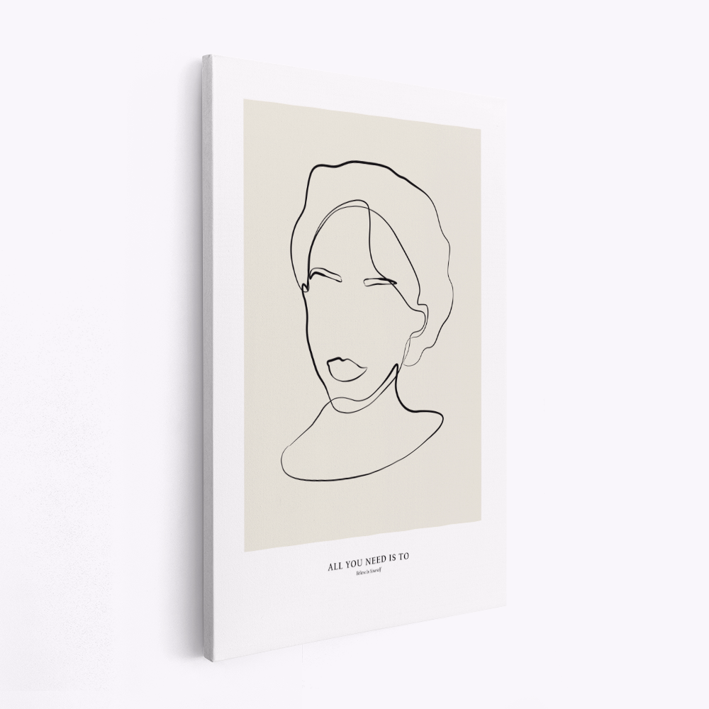 Stampe su tela - Modern female line art