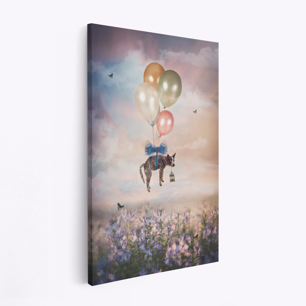 Stampe su tela - Whiskers' Whimsical Journey