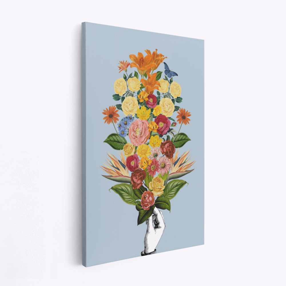 Stampe su tela - Botanical blue bouquet