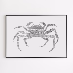 Poster - Crab Grey Poster - Grey