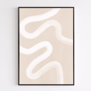 Poster - Beige One Line Drawing