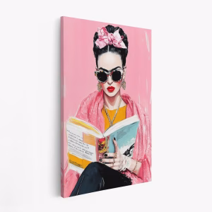 Stampe su tela - Frida Reading Book