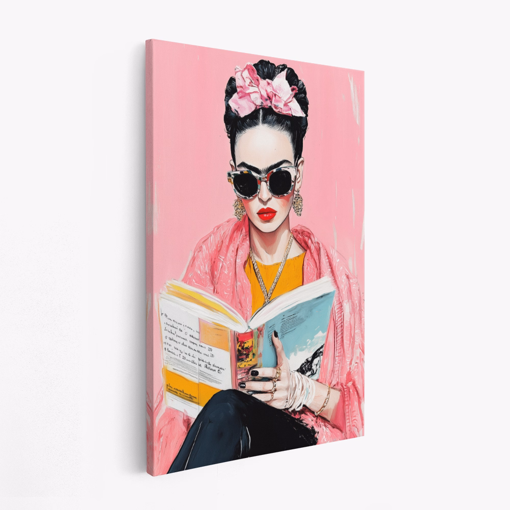 Stampe su tela - Frida Reading Book