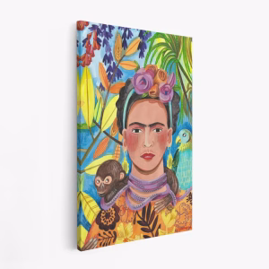 Stampe su tela - Frida and her parrots