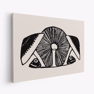 Stampe su tela - Three Mushrooms 1892 Beige