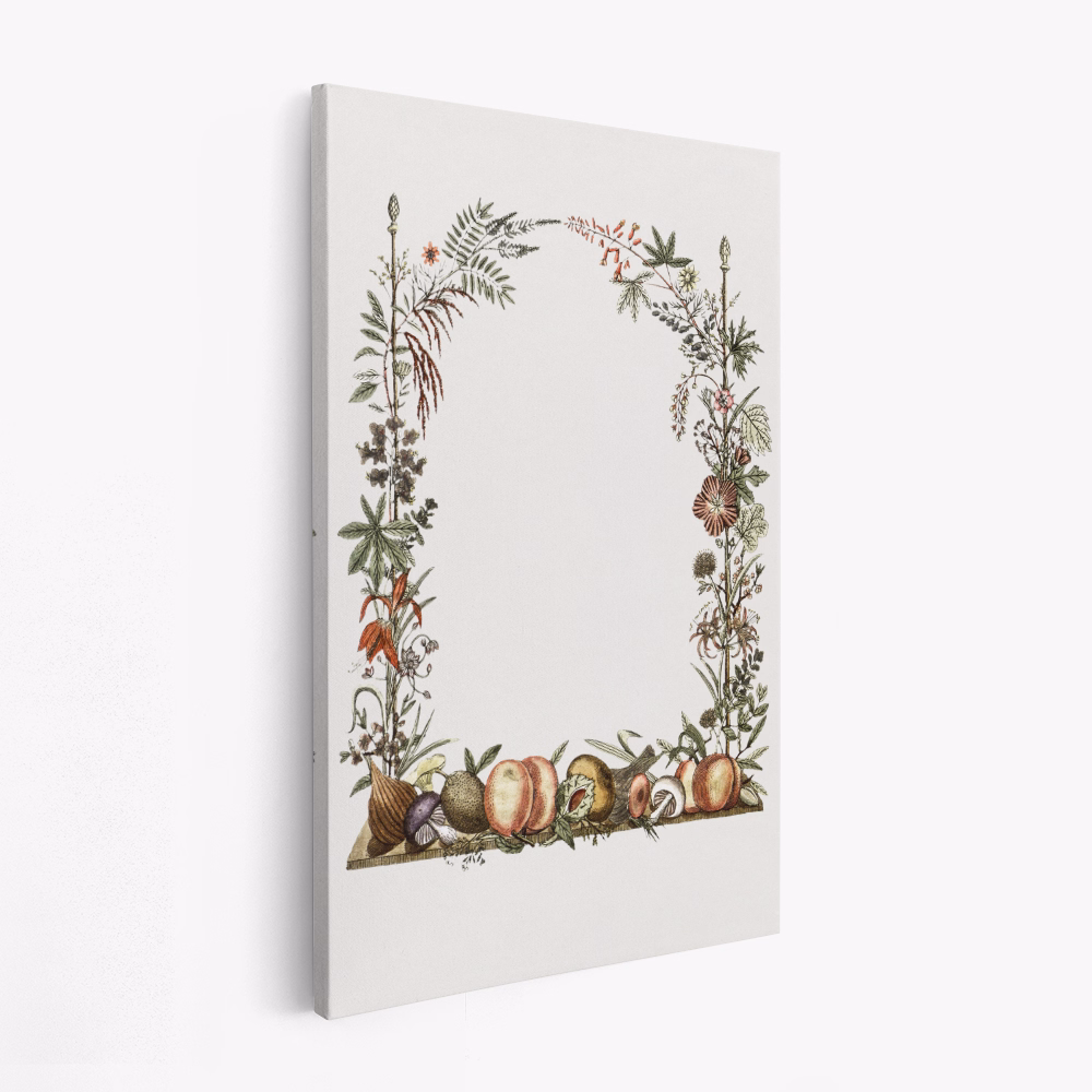 Stampe su tela - Hand Drawn Botanical Frame