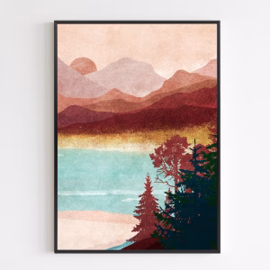Poster - Misty Mountain Dawn